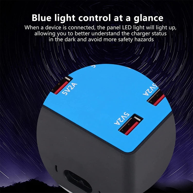 A5B 100W 10 Ports USB Intelligente Ladestation mit Kontrollleuchte, US-Stecker, 100W