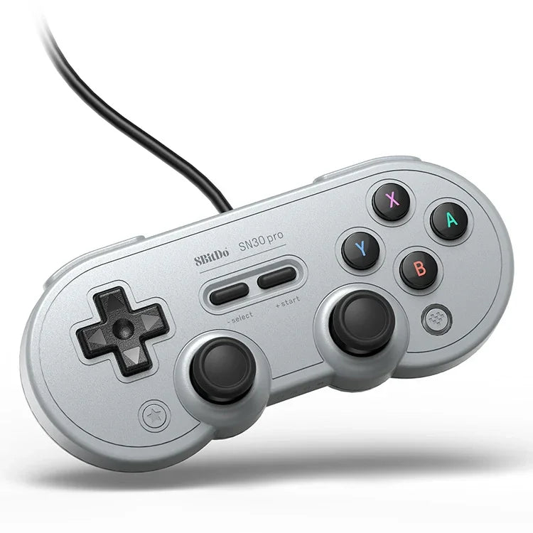 8Bitdo SN30 PRO USB-Kabelgebundener Gamepad-Joystick für Switch / Steam / PC, SN30 PRO Kabelgebunden (Grau)