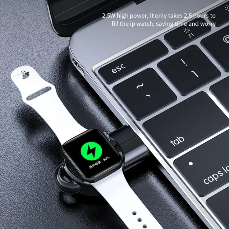 K02 Universelles tragbares magnetisches kabelloses Ladegerät für Apple Watch Series 6 / 5 / SE / 4 / 3 / 2 / 1