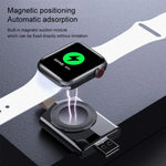 K03 Universelles tragbares magnetisches kabelloses Ladegerät für Apple Watch Series 6 / 5 / SE / 4 / 3 / 2 / 1
