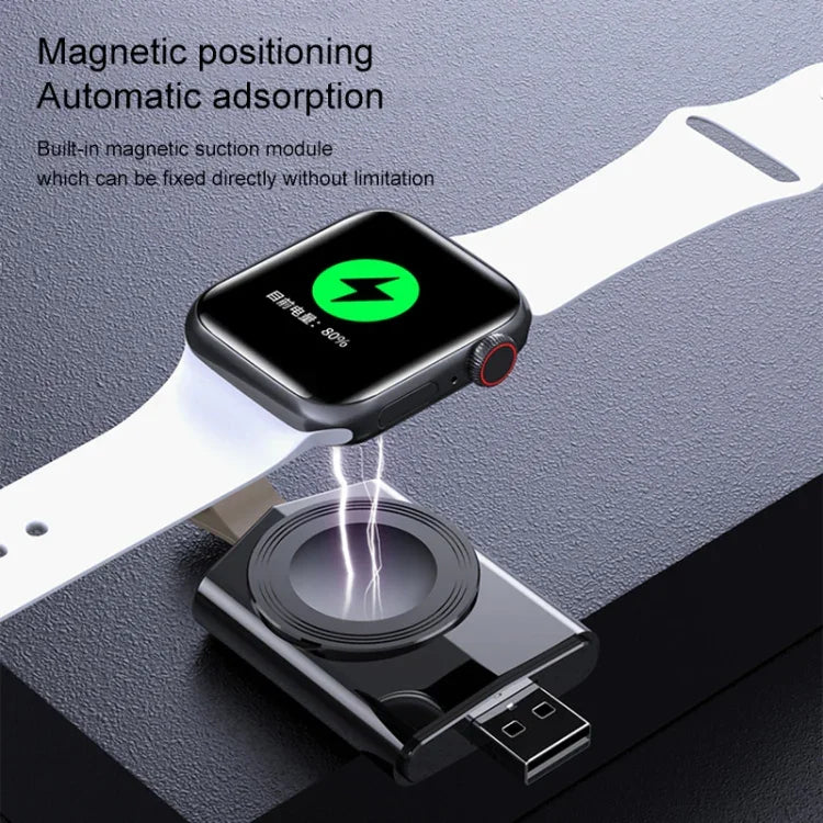 K03 Universelles tragbares magnetisches kabelloses Ladegerät für Apple Watch Series 6 / 5 / SE / 4 / 3 / 2 / 1