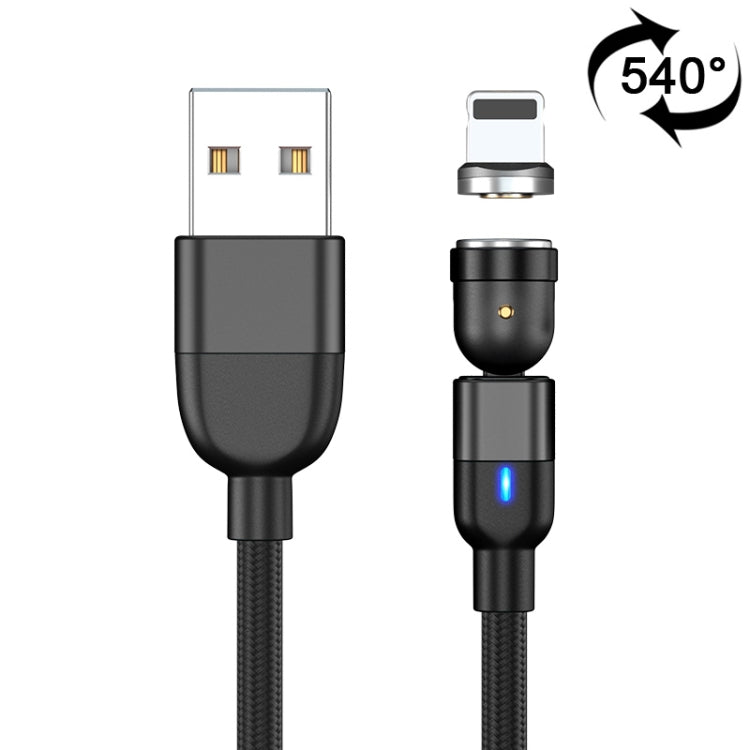 2 m 3 A Ausgang USB zu 8-Pin 540 Grad rotierendes magnetisches Daten-Synchronisations-Ladekabel, 2 m 8-Pin