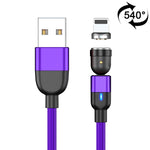 2 m 3 A Ausgang USB zu 8-Pin 540 Grad rotierendes magnetisches Daten-Synchronisations-Ladekabel, 2 m 8-Pin