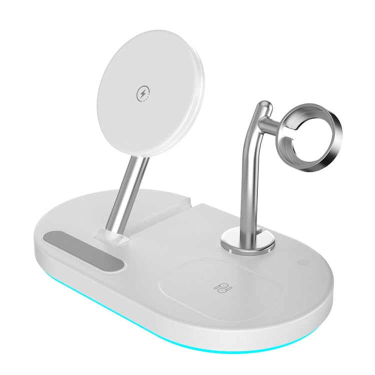S20 4-in-1 15W Multifunktionaler Magnetischer Wireless Charger mit Nachtlicht & Halterung für Mobiltelefone / AirPods, S20 Schwarz, S20 Weiß