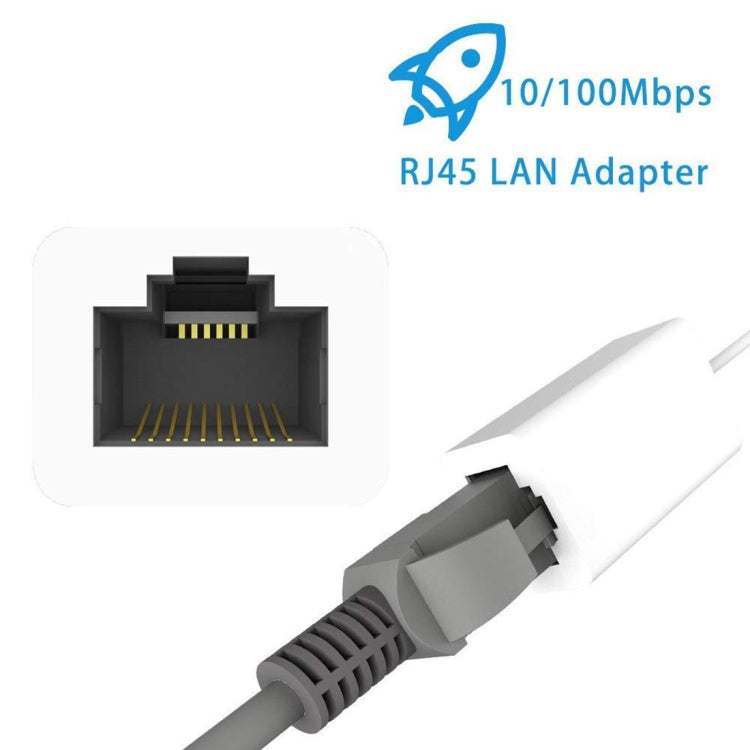 NK107A1 8-Pin-zu-RJ45 Ethernet LAN Netzwerkadapterkabel für iPhone / iPad Serie, Gesamtlänge: 16cm