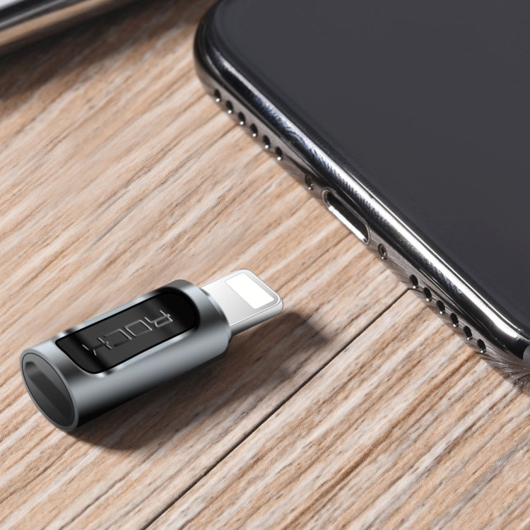 ROCK 2.1A Tragbarer USB-C/Type-C zu 8-Pin Audio Konverter Kopfhörer Adapter