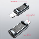 ROCK 2.1A Tragbarer USB-C/Type-C zu 8-Pin Audio Konverter Kopfhörer Adapter