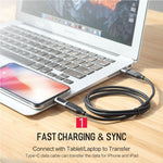 ROCK 2.1A Tragbarer USB-C/Type-C zu 8-Pin Audio Konverter Kopfhörer Adapter