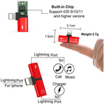 2 in 1 8-Pin 5V 1A Hör- und Anruf Audio Konverter Kopfhörer Adapter