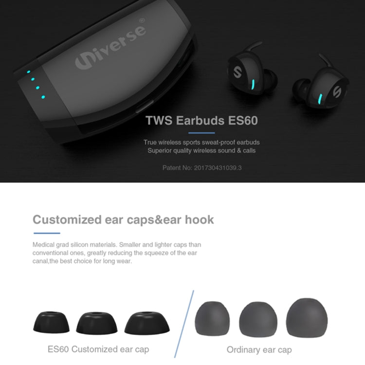 Für iPhone, Samsung, Huawei, Xiaomi, HTC und andere Smartphones, XHH-ES60 Schwarz, XHH-ES60