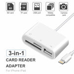 NK-1081 8-Pin-zu-SD + TF + USB-Port Kamera-Leser-Adapter