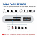 NK-1081 8-Pin-zu-SD + TF + USB-Port Kamera-Leser-Adapter