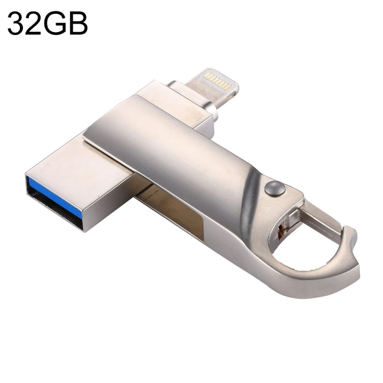RQW-10F 2-in-1 USB 2.0 & 8-Pin 32GB Schlüsselanhänger USB-Stick, RQW-10F