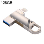 RQW-10F 2-in-1 USB 2.0 & 8-Pin 128GB Schlüsselanhänger USB-Stick, RQW-10F