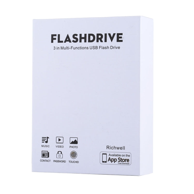 RQW-18S 8-Pin 64GB Multifunktionaler Flash-Speicher mit USB / Micro USB zu Micro USB Kabel, RQW-18S Gold