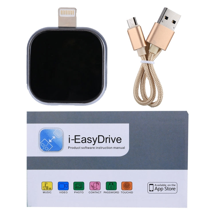 RQW-18S 8-Pin 128GB Multifunktionaler Flash-Speicher mit USB / Micro USB zu Micro USB Kabel, RQW-18S Schwarz