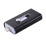 RQW-02 3 in 1 USB 2.0 & 8 Pin & Micro USB 32GB Flash-Laufwerk, RQW-02 Schwarz