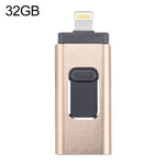 easyflash RQW-01B 3 in 1 USB 2.0 & 8 Pin & Micro USB 32GB Flash-Laufwerk, RQW-01B Gold