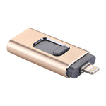 easyflash RQW-01B 3 in 1 USB 2.0 & 8 Pin & Micro USB 32GB Flash-Laufwerk, RQW-01B Gold