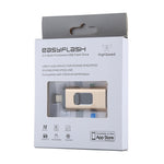 easyflash RQW-01B 3 in 1 USB 2.0 & 8 Pin & Micro USB 32GB Flash-Laufwerk, RQW-01B Gold