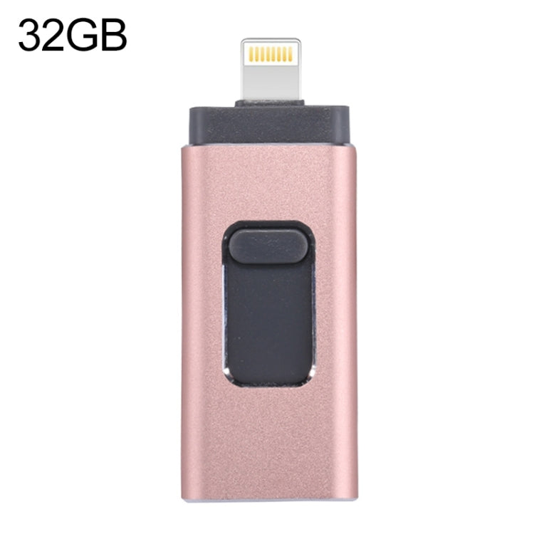 easyflash RQW-01B 3 in 1 USB 2.0 & 8 Pin & Micro USB 32GB Flash-Laufwerk, RQW-01B Roségold