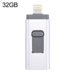 easyflash RQW-01B 3-in-1 USB 2.0 & 8-Pin & Micro-USB 32GB Flash-Laufwerk, RQW-01B Silber