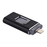 easyflash RQW-01B 3-in-1 USB 2.0 & 8-Pin & Micro-USB 128GB Flash-Laufwerk, RQW-01B Schwarz