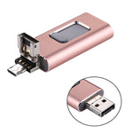 easyflash RQW-01B 3-in-1 USB 2.0 & 8-Pin & Micro-USB 128GB Flash-Laufwerk, RQW-01B Roségold