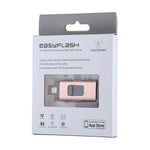 easyflash RQW-01B 3-in-1 USB 2.0 & 8-Pin & Micro-USB 128GB Flash-Laufwerk, RQW-01B Roségold