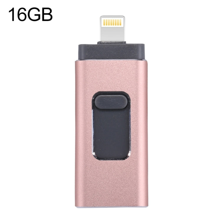 easyflash RQW-01B 3 in 1 USB 2.0 & 8 Pin & Micro USB 16GB Flash-Laufwerk, RQW-01B Schwarz, RQW-01B Gold, RQW-01B Roségold, RQW-01B Silber