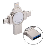RQW-11S 4-in-1 USB 2.0 & 8-Pin & Micro-USB & USB-C / Typ-C 128GB Flash-Laufwerk, RQW-11S