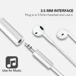 8-Pin-Stecker auf 3,5mm-Klinkenbuchse Audio-Adapterkabel, Bluetooth-Verbindung erforderlich, Länge: ca. 7,5cm, Bluetooth-Unterstützung
