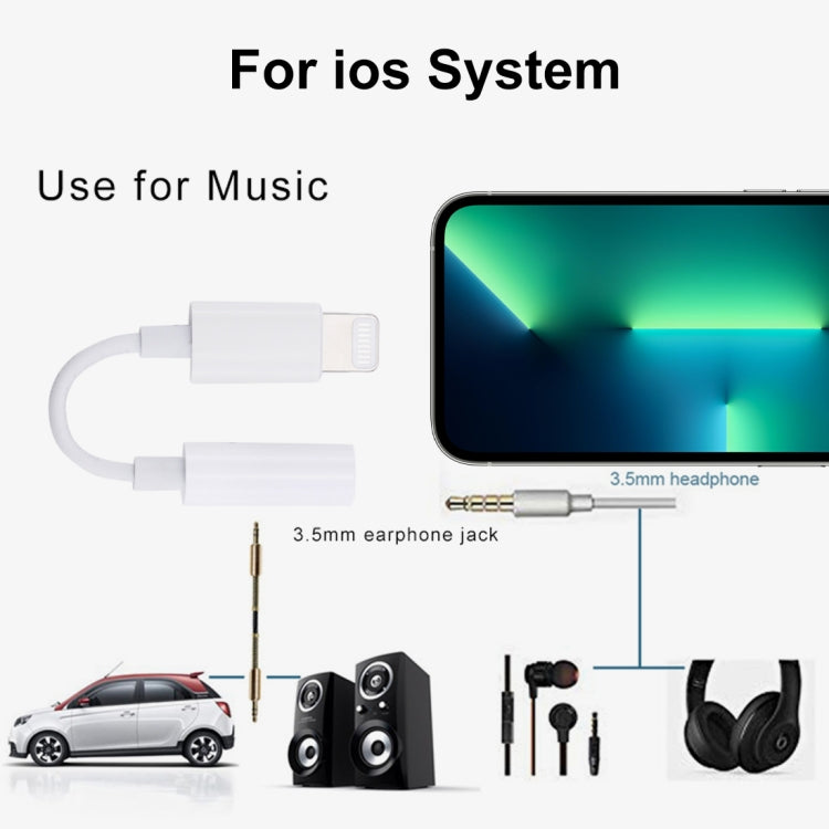 8-Pin-Stecker auf 3,5mm-Klinkenbuchse Audio-Adapterkabel, Bluetooth-Verbindung erforderlich, Länge: ca. 7,5cm, Bluetooth-Unterstützung