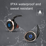 AWEI T1 Sport-Headset IPX4 wasserdichtes kabelloses Bluetooth V4.2 Stereo-Ohrhörer, unterstützt TWS, T1