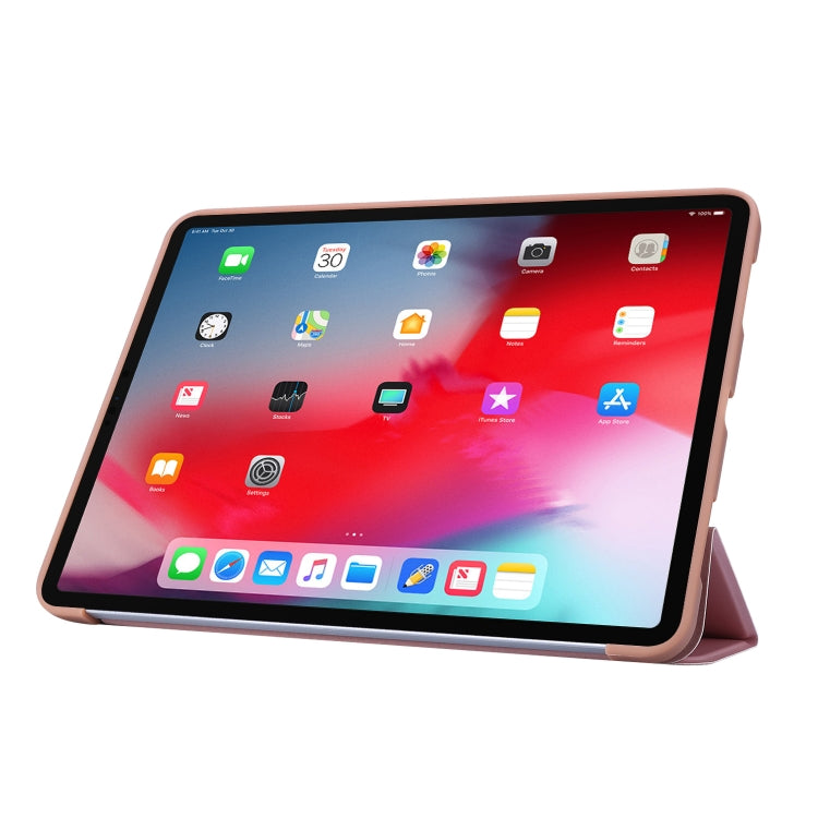 For iPad Pro 11 (2020) PC + PU Leather Tablet Case with Three-folding Holder, For iPad Pro 11 (2020)