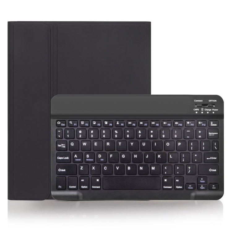 X-11B Skin Einfarbige Textur Abnehmbares Bluetooth Tastatur Tablet-Hülle für iPad Pro 11 Zoll 2020 / 2018, mit Stifthalter, Schwarze Tastatur