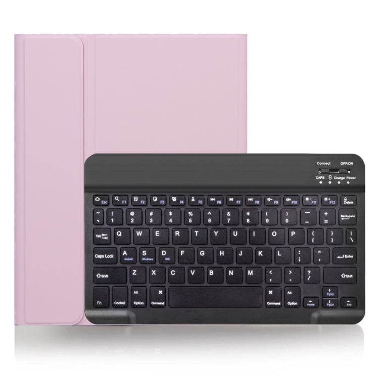 X-11B Skin Einfarbige Textur Abnehmbares Bluetooth Tastatur Tablet-Hülle für iPad Pro 11 Zoll 2020 / 2018, mit Stifthalter, Schwarze Tastatur