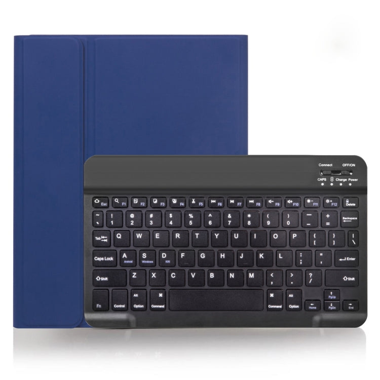 X-11B Skin Einfarbige Textur Abnehmbares Bluetooth Tastatur Tablet-Hülle für iPad Pro 11 Zoll 2020 / 2018, mit Stifthalter, Schwarze Tastatur