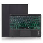 X-11BCS Leder Hülle mit glatter Textur Abnehmbare Bluetooth Tastatur Tablet-Hülle für iPad Pro 11 Zoll 2020 / 2018, mit Touchpad & Stifthalter & Hintergrundbeleuchtung