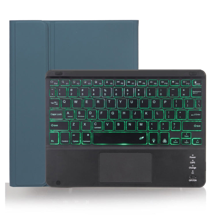 X-11BCS Skin Plain Texture Detachable Bluetooth Keyboard Tablet Case for iPad Pro 11 inch 2020 / 2018, with Touchpad & Pen Slot & Backlight