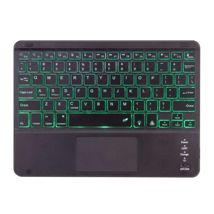 X-11BCS Leder Hülle mit glatter Textur Abnehmbare Bluetooth Tastatur Tablet-Hülle für iPad Pro 11 Zoll 2020 / 2018, mit Touchpad & Stifthalter & Hintergrundbeleuchtung