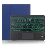 X-11BCS Leder Hülle mit glatter Textur Abnehmbare Bluetooth Tastatur Tablet-Hülle für iPad Pro 11 Zoll 2020 / 2018, mit Touchpad & Stifthalter & Hintergrundbeleuchtung
