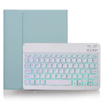 X-11BS Skin Einfarbiges Textur Abnehmbares Bluetooth-Tastatur-Tablet-Case für iPad Pro 11 Zoll 2020 / 2018, mit Stifthalter & Hintergrundbeleuchtung, Weiße Tastatur