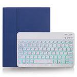 X-11BS Skin Einfarbiges Textur Abnehmbares Bluetooth-Tastatur-Tablet-Case für iPad Pro 11 Zoll 2020 / 2018, mit Stifthalter & Hintergrundbeleuchtung, Weiße Tastatur