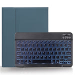 X-11BS Skin Einfarbiges Textur Abnehmbares Bluetooth-Tastatur-Tablet-Case für iPad Pro 11 Zoll 2020 / 2018, mit Stifthalter & Hintergrundbeleuchtung, Schwarze Tastatur