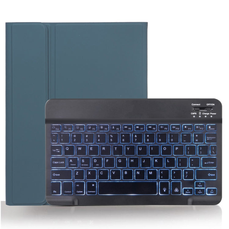 X-11BS Skin Einfarbiges Textur Abnehmbares Bluetooth-Tastatur-Tablet-Case für iPad Pro 11 Zoll 2020 / 2018, mit Stifthalter & Hintergrundbeleuchtung, Schwarze Tastatur