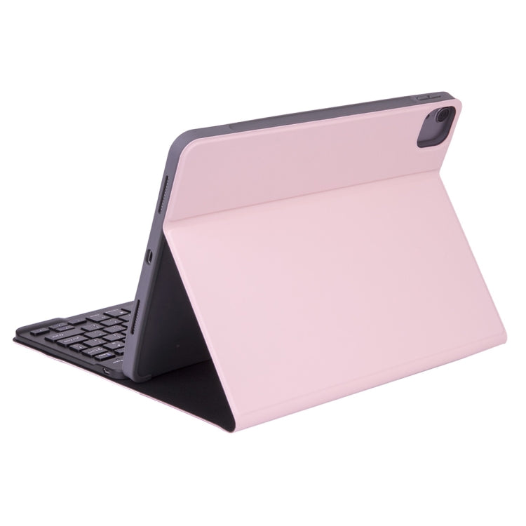 X-11BS Skin Einfarbiges Textur Abnehmbares Bluetooth-Tastatur-Tablet-Case für iPad Pro 11 Zoll 2020 / 2018, mit Stifthalter & Hintergrundbeleuchtung, Schwarze Tastatur