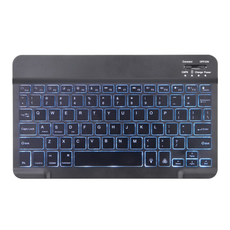 X-11BS Skin Einfarbiges Textur Abnehmbares Bluetooth-Tastatur-Tablet-Case für iPad Pro 11 Zoll 2020 / 2018, mit Stifthalter & Hintergrundbeleuchtung, Schwarze Tastatur