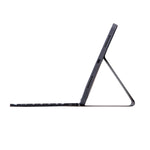 X-11BS Skin Einfarbiges Textur Abnehmbares Bluetooth-Tastatur-Tablet-Case für iPad Pro 11 Zoll 2020 / 2018, mit Stifthalter & Hintergrundbeleuchtung, Schwarze Tastatur