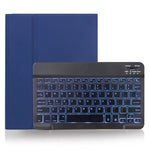 X-11BS Skin Einfarbiges Textur Abnehmbares Bluetooth-Tastatur-Tablet-Case für iPad Pro 11 Zoll 2020 / 2018, mit Stifthalter & Hintergrundbeleuchtung, Schwarze Tastatur
